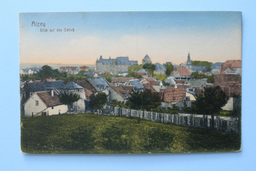 Postcard PC Alzey 1905-1920 houses castle Town architecture Rheinland Pfalz